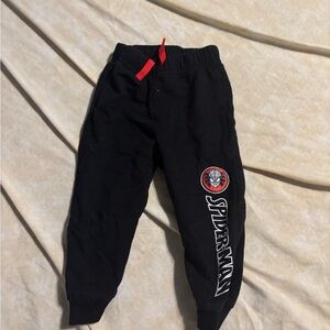 Marvel Black Spider-Man Jogger Sweatpants with Red Drawstring
